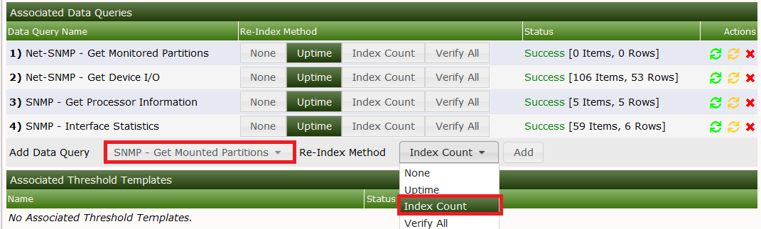 SNMP Table 1 - Device