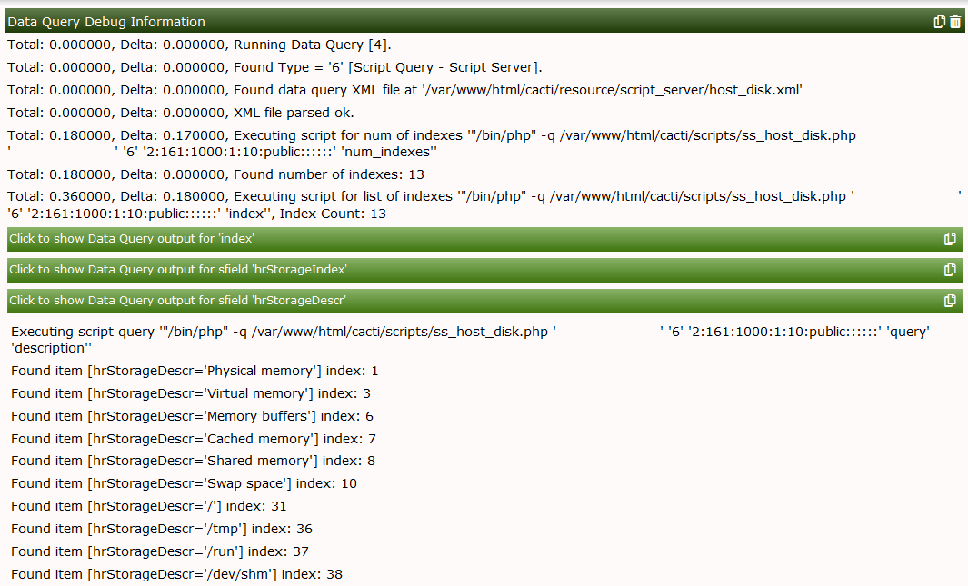 SNMP Table Preview - Device