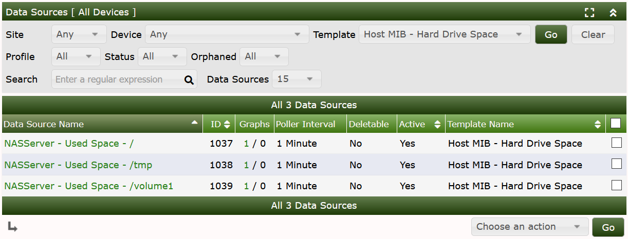 Host Data Sources