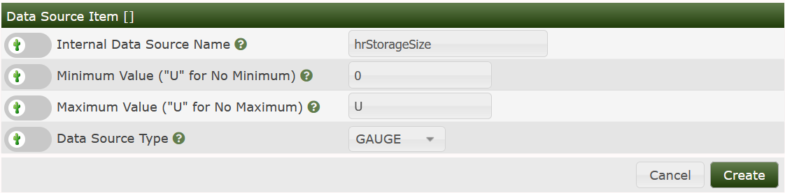 SNMP Table 3 - Data Template