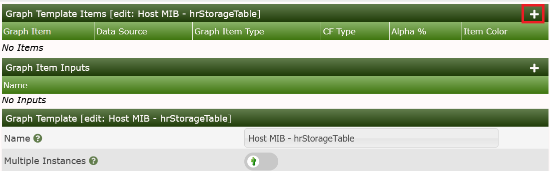 Graph Template Preview after creation