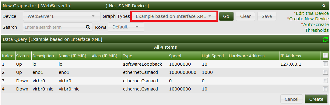 Create Graphs for Data Query